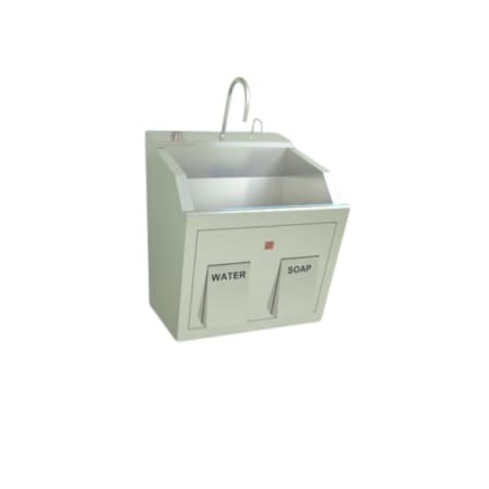 Blickman Scrub Sink, Wall Mounted w/Knee Control, Soap and Water Control 9881SSW